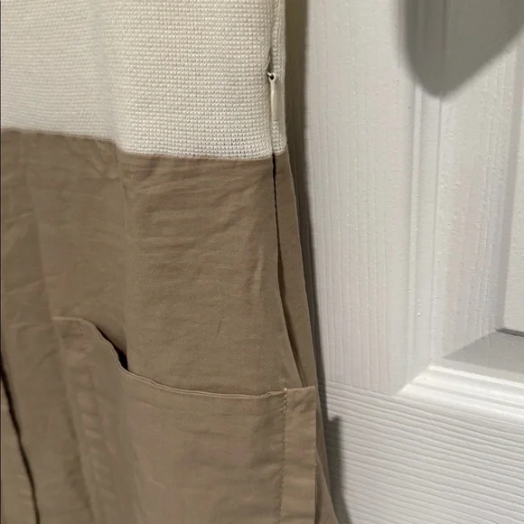 Zara Cream and Tan Midi Dress - Picture 3 of 4